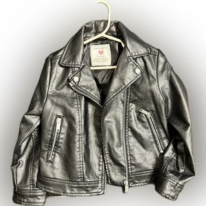 Girls Faux Leather Jacket